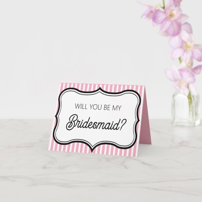 Will you be my Bridesmaid proposal card (Orchid)