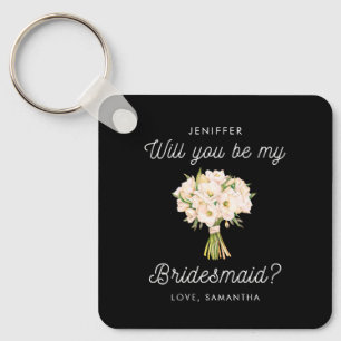 Will you be my Bridesmaid Proposal heartfelt Keychain