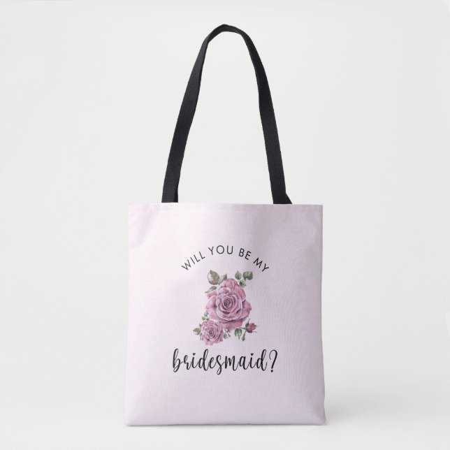 Will you be my Bridesmaid Proposal heartfelt Tote Bag (Front)