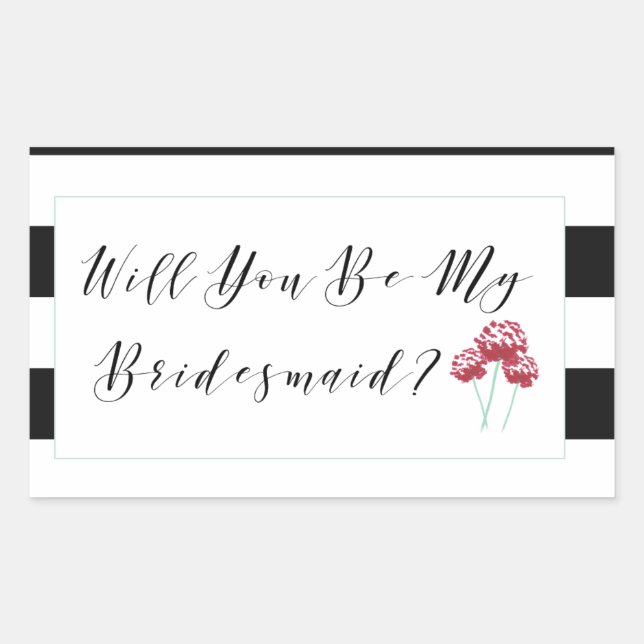 Will You Be My Bridesmaid Proposal Sticker (Front)