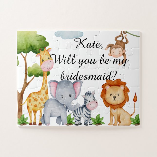 Will You Be My Bridesmaid Puzzle, 8" x 10" Jigsaw Puzzle (Horizontal)