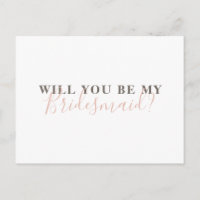 Will you be my bridesmaid. Simple calligraphy