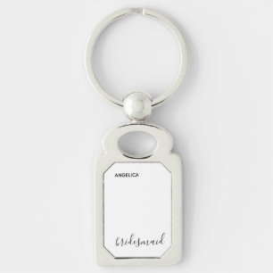 Will you be my bridesmaid simple pastel pink gold keychain