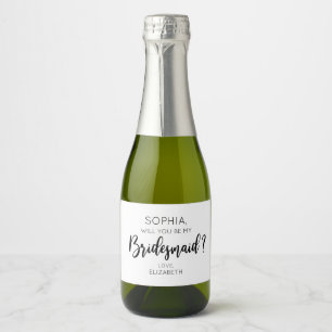 WILL YOU BE MY BRIDESMAID? SPARKLING WINE LABEL