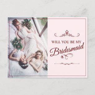 Will You Be My Bridesmaid? Three Lying Bridesmaids Invitation Postcard