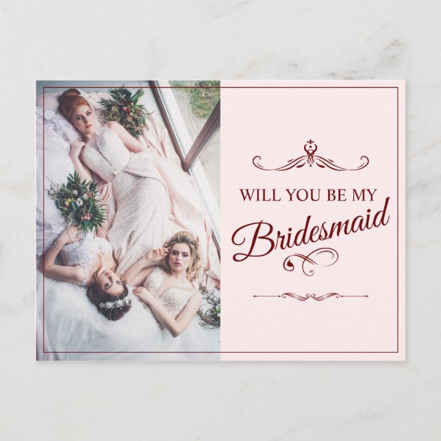 Will You Be My Bridesmaid? Three Lying Bridesmaids Postcard (Front)