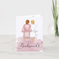 will you be my bridesmaid wedding robes folded