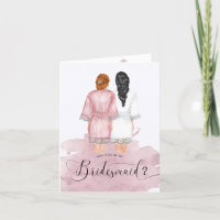 will you be my bridesmaid wedding robes folded