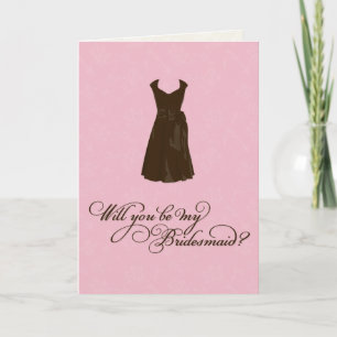 "Will you be my Bridesmaid?" YOUR Colour & Pink Invitation