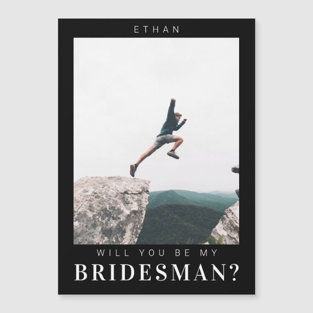 Will you be my Bridesman Minimalist Photo Modern (Front)
