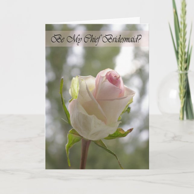 Will you be my chief bridesmaid invitation card (Front)