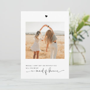 Will You Be My Co-Maid of Honour Photo Card