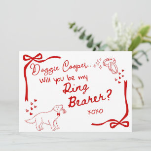 Will you be my Doggie Ring Bearer Card Invitation
