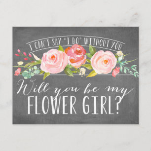 Will You Be My Flower Girl   Bridesmaid Invitation