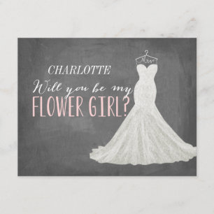 Will You Be My Flower Girl   Bridesmaid Invitation