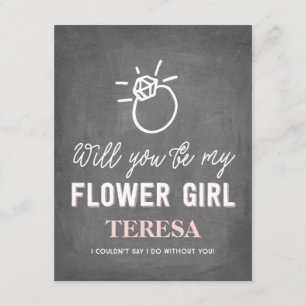 Will You Be My Flower Girl   Bridesmaid Invitation