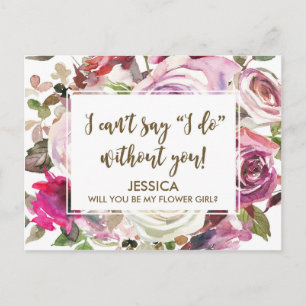 Will you be my flower girl card personalized
