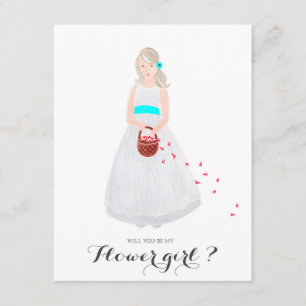 Will you be my flower girl custom card