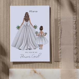 Will You Be My Flower Girl? Custom Illustration Invitation
