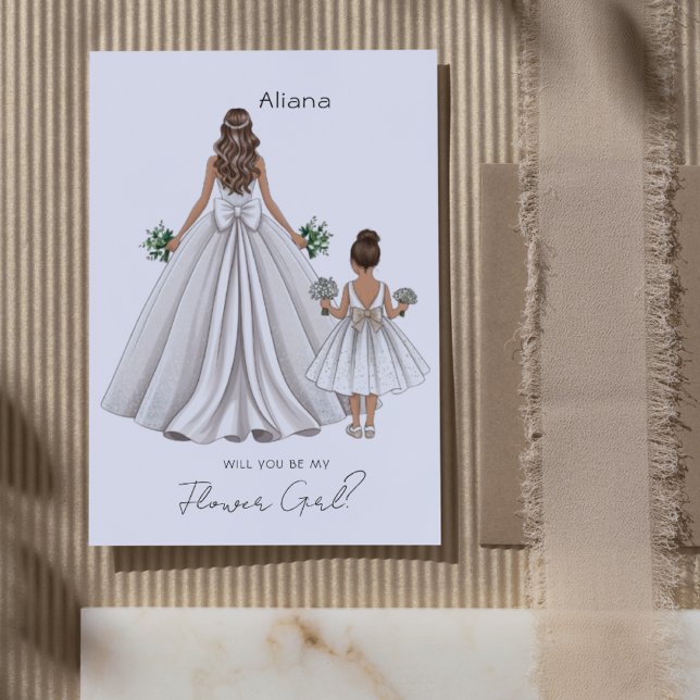 Will You Be My Flower Girl? Custom Illustration Invitation (Creator Uploaded)