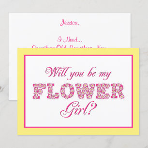 Will You Be My Flower Girl? Custom Wedding Card