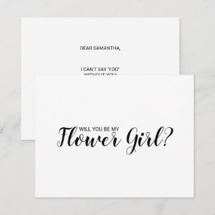 Will You Be My Flower Girl? Flower Girl Proposal Invitation