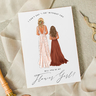 Will You Be My Flower Girl? Girls in Gowns Invitat Invitation