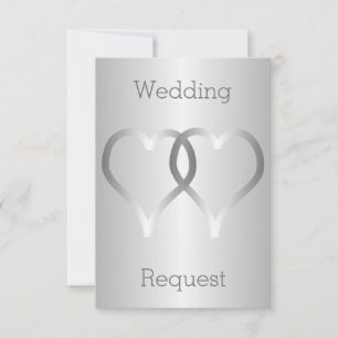 Will You Be My Flower Girl Invitation Silver Heart