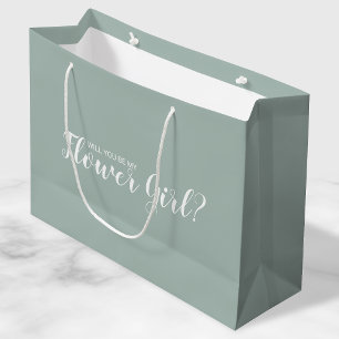 Will You Be My Flower Girl? Modern Proposal Large Gift Bag