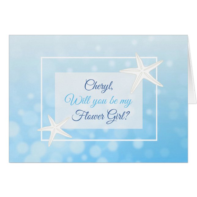 Will you be my Flower Girl Personalized Card (Front Horizontal)