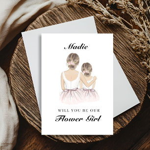 Will you be my flower girl photo proposal Card