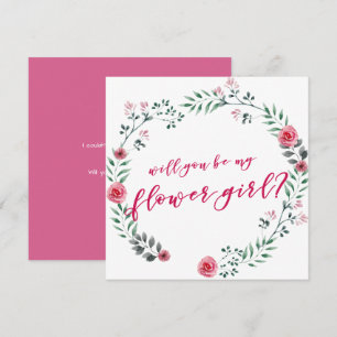 Will you be my Flower Girl proposal card