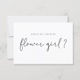 Will You Be My Flower Girl Proposal Card