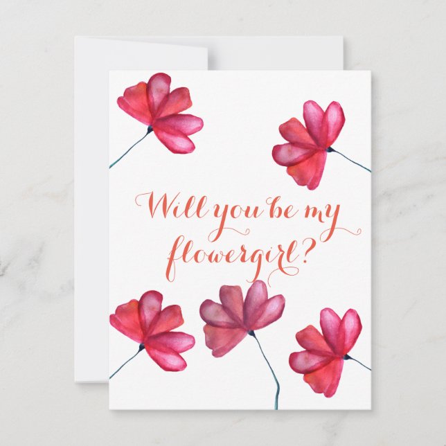 Will you be my flowergirl invitation postcard (Front)