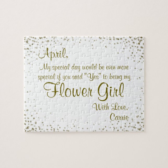 Will You Be My Flowergirl? Jigsaw Puzzle (Horizontal)