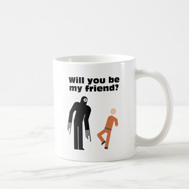 Will You Be My Friend Funny SCP Mug (Right)
