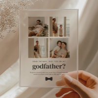 Will You Be My Godfather 4 Photo Proposal Card