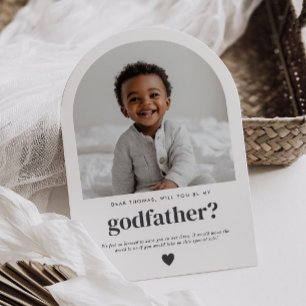 Will You Be My Godfather Arch Photo Proposal Invitation