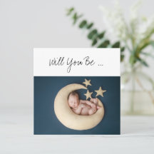 Will You be My Godfather Baby on Moon Photo Insert