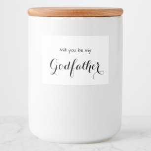 Will You Be My Godfather Candle Label
