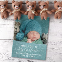 Will You Be My Godfather Classy Personalized Photo
