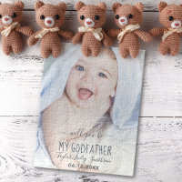   Will You Be My Godfather Cute Personalized Photo