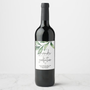 Will You Be My Godfather New Baby Announcement Win Wine Label
