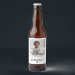 Will You Be My Godfather Photo Proposal Beer Bottle Label<br><div class="desc">Looking for a fun way to ask a loved one to be your baby's Godfather? This modern, minimalist design is the perfect way to pop the question! Whether you're asking a family member or a close friend, this template helps you create a heartfelt moment that they'll treasure forever, along with...</div>