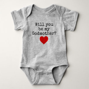 will you be my godmother baby bodysuit