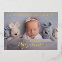 Will You Be My Godmother Classy Personalized Photo