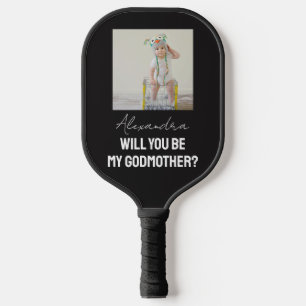 Will You Be My Godmother Godparent Proposal Sports Pickleball Paddle