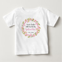 Will You Be My Godmother Proposal on Kids T-Shirt