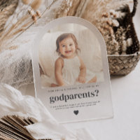 Will You Be My Godparents Arch Photo Proposal