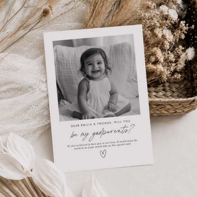 Will You Be My Godparents Handwritten Proposal Invitation (Zazzle Will You Be My Godparents Handwritten Proposal Invitation)